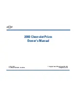 Предварительный просмотр 3 страницы Chevrolet 2000 Prizm Owner'S Manual