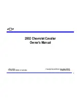 Preview for 2 page of Chevrolet 2002 Cavalier Owner'S Manual