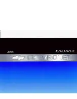 Preview for 1 page of Chevrolet 2003 Avalanche Owner'S Manual