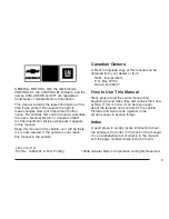 Preview for 3 page of Chevrolet 2007 Avalanche Owner'S Manual