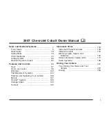 Preview for 1 page of Chevrolet 2007 Cobalt Owner'S Manual