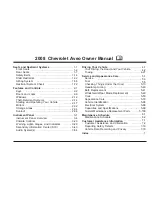 Предварительный просмотр 1 страницы Chevrolet 2008 Aveo Owner'S Manual