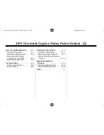 Preview for 2 page of Chevrolet 2011 Caprice Police Patrol Vehicle Owner'S Manual