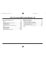 Preview for 2 page of Chevrolet 2011 HHR Owner'S Manual