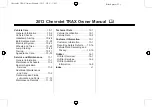 Предварительный просмотр 2 страницы Chevrolet 2013 TRAX Owner'S Manual