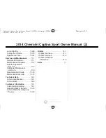 Preview for 2 page of Chevrolet 2014 Captiva Sport Owner'S Manual