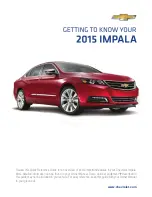 Chevrolet 2015 Impala Getting To Know Manual preview