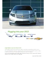 Предварительный просмотр 1 страницы Chevrolet 2015 VOLT Owner'S Manual