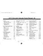 Предварительный просмотр 1 страницы Chevrolet COLORADO 2011 Owner'S Manual