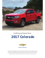 Предварительный просмотр 1 страницы Chevrolet Colorado 2017 Getting To Know Manual