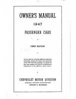 Preview for 3 page of Chevrolet Fleetmaster Series 1947 Owner'S Manual