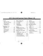 Preview for 1 page of Chevrolet GMC Equinox 2013 Owner'S Manual