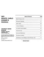 Предварительный просмотр 4 страницы Chevrolet Monte Carlo 1971 Owner'S Manual