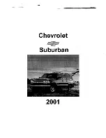 Предварительный просмотр 1 страницы Chevrolet Suburban 2001 Service Manual