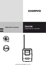 Предварительный просмотр 1 страницы Chiayo DB-2400 Operation Manual