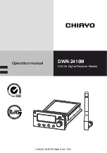 Предварительный просмотр 1 страницы Chiayo DWR-2410M Operation Manual