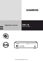 Preview for 1 page of Chiayo GMC-30 Operation Manual