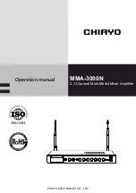 Preview for 1 page of Chiayo MMA-3000N Operation Manual