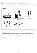 Preview for 2 page of Chiayo NDR-2120 Operation Manual