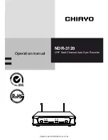 Preview for 1 page of Chiayo NDR-3120 Operation Manuals