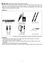 Предварительный просмотр 2 страницы Chiayo SDR-1900 Operation Manual