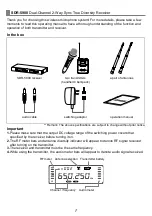 Preview for 2 page of Chiayo SDR-5900 Operation Manual