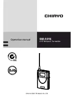 Предварительный просмотр 1 страницы Chiayo SM-5016 Operation Manual