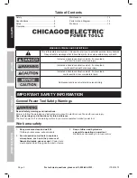 Предварительный просмотр 2 страницы Chicago Electric 1/2" variable Speed Reversible HEAVY DUTY DRILL 69452 Owner'S Manual & Safety Instructions