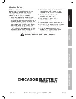 Предварительный просмотр 5 страницы Chicago Electric 1/2" variable Speed Reversible HEAVY DUTY DRILL 69452 Owner'S Manual & Safety Instructions