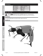 Предварительный просмотр 8 страницы Chicago Electric 1/2" variable Speed Reversible HEAVY DUTY DRILL 69452 Owner'S Manual & Safety Instructions