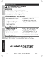 Предварительный просмотр 12 страницы Chicago Electric 1/2" variable Speed Reversible HEAVY DUTY DRILL 69452 Owner'S Manual & Safety Instructions