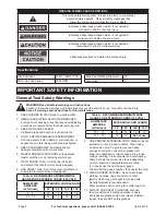 Preview for 2 page of Chicago Electric 14 Industrial Cut-off Saw 68104 Owners & Safety Instructions