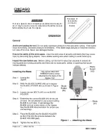 Предварительный просмотр 5 страницы Chicago Electric 33710 Assembly & Operating Instructions