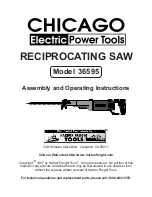 Предварительный просмотр 1 страницы Chicago Electric 36595 Assembly And Operating Instructions Manual