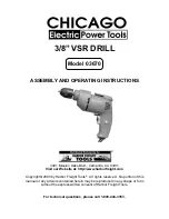 Chicago Electric 3670 Assembly And Operating Instructions Manual preview