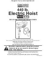 Chicago Electric 40765 Set Up And Operating Instructions Manual preview