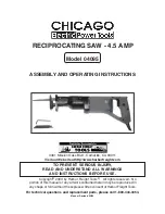 Chicago Electric 4095 Assembly And Operating Instructions Manual предпросмотр