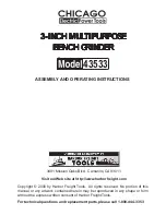 Предварительный просмотр 1 страницы Chicago Electric 43533 Assembly And Operating Instructions Manual