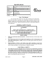 Preview for 2 page of Chicago Electric 44914 Assembly And Operating Instructions Manual