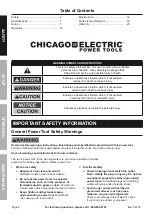 Предварительный просмотр 2 страницы Chicago Electric 56776 Owner'S Manual & Safety Instructions