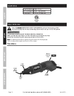 Preview for 10 page of Chicago Electric 60713 Owner'S Manual And Safety Instructions