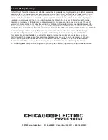 Preview for 16 page of Chicago Electric 60713 Owner'S Manual And Safety Instructions