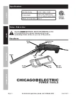 Предварительный просмотр 8 страницы Chicago Electric 61423 Owner'S Manual