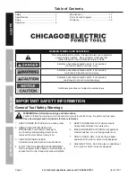 Предварительный просмотр 2 страницы Chicago Electric 61481 Owner'S Manual & Safety Instructions