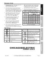 Предварительный просмотр 7 страницы Chicago Electric 61687 Operation Manual And Safety Instructions