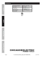 Предварительный просмотр 8 страницы Chicago Electric 61687 Operation Manual And Safety Instructions