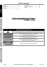 Preview for 2 page of Chicago Electric 61969 Owner'S Manual & Safety Instructions