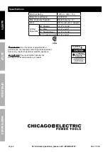 Preview for 6 page of Chicago Electric 61969 Owner'S Manual & Safety Instructions