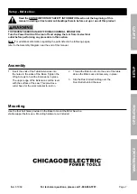 Предварительный просмотр 7 страницы Chicago Electric 61969 Owner'S Manual & Safety Instructions