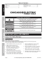 Предварительный просмотр 2 страницы Chicago Electric 61970 Owner'S Manual & Safety Instructions